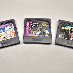 Lot Of 3 Sega Game Gear Games Captain America & The Avengers Untested "READ".